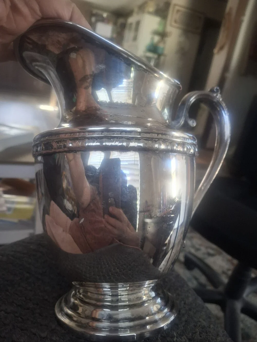 Rodgers And Brothers Silver Tone Decorative Pitcher - Classic Home Accent